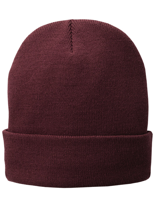Fleece-Lined Knit Cap - CP90L - Maroon