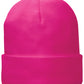Fleece-Lined Knit Cap - CP90L - Neon Pink Glo