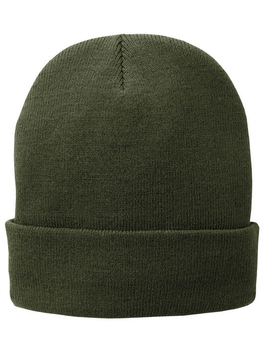 Fleece-Lined Knit Cap - CP90L - Olive Drab Green