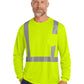 Men's One-Pocket ANSI 107 Class 2 Mesh Long Sleeve Tee - CS201 - Safety Yellow