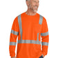 Men's 1-Pocket ANSI 107 Class 3 Long Sleeve Mesh Tee - CS203 - Safety Orange