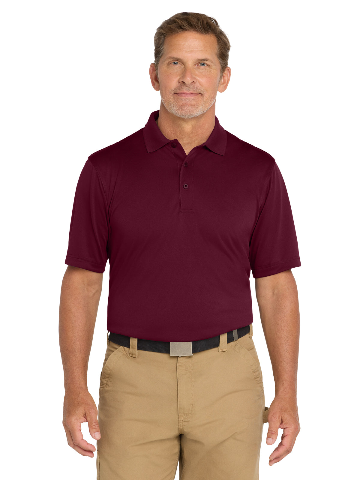 Men's Pocketless Snag-Proof Polo - CS412 - Maroon