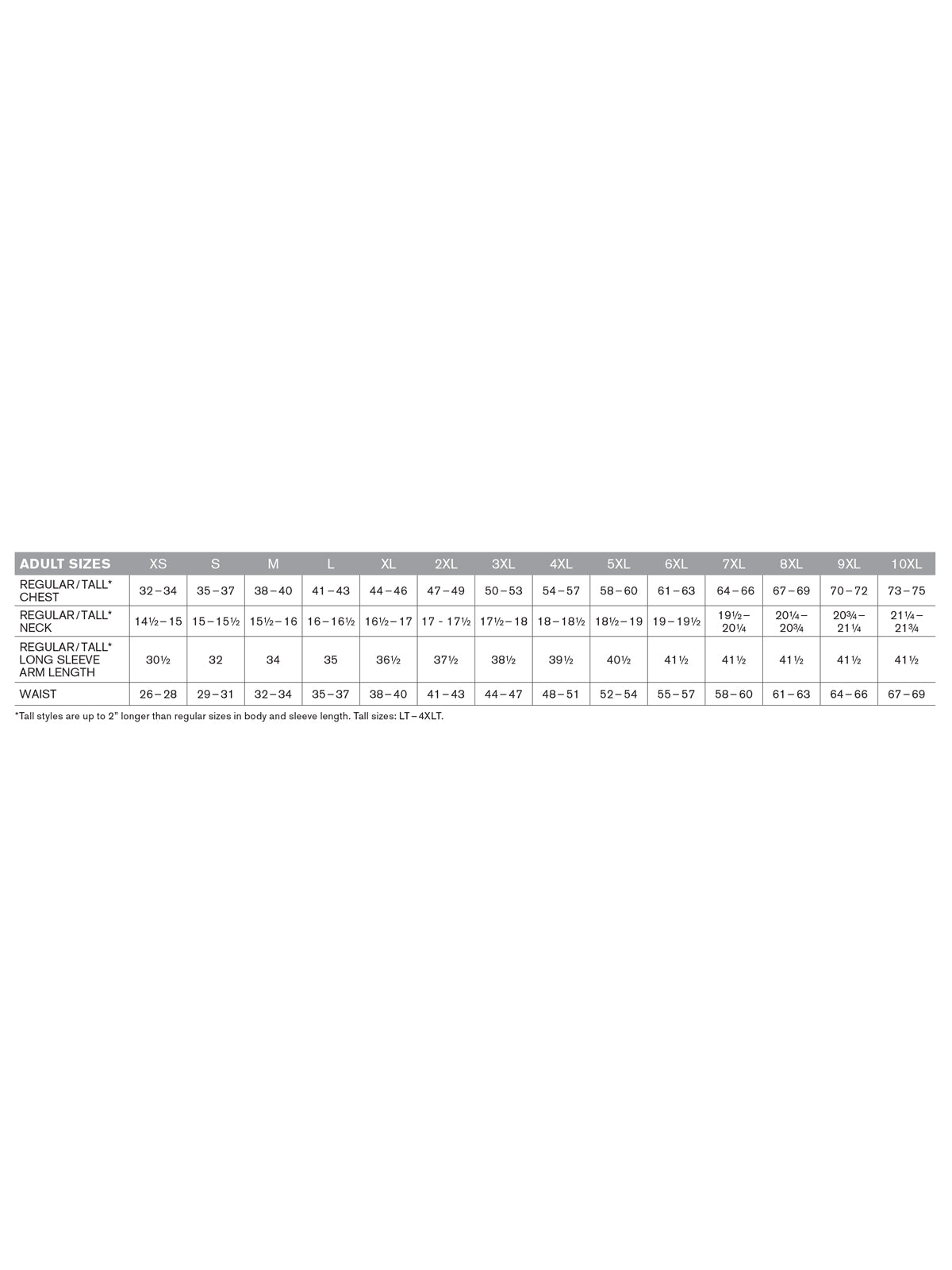 SIZECHART