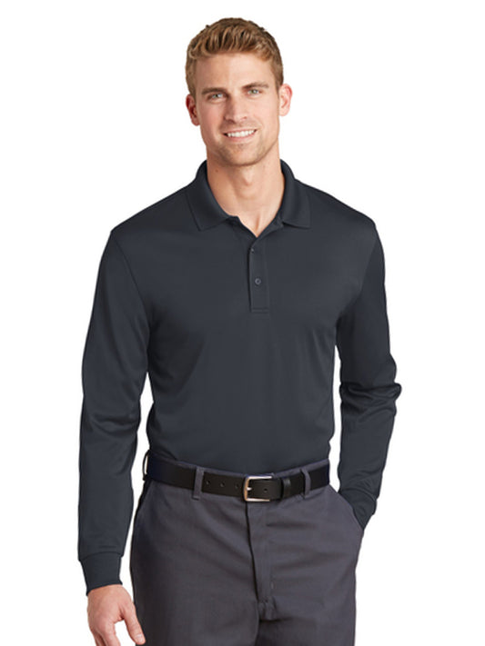 Men's Pocketless Long Sleeve Polo - CS412LS - Charcoal