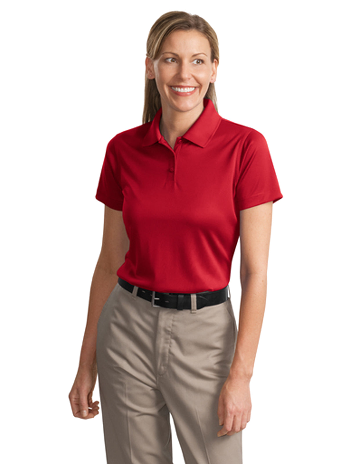 Women's Pocketless Snag-Proof Polo - CS413 - Red