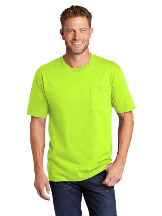 Men's 1-Pocket Workwear Tee - CS430 - Safety Green