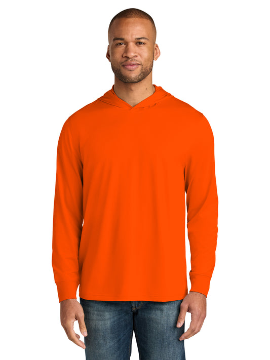 Men's Workwear Pro Long Sleeve Hooded Tee - CS440LSH - Safety Orange