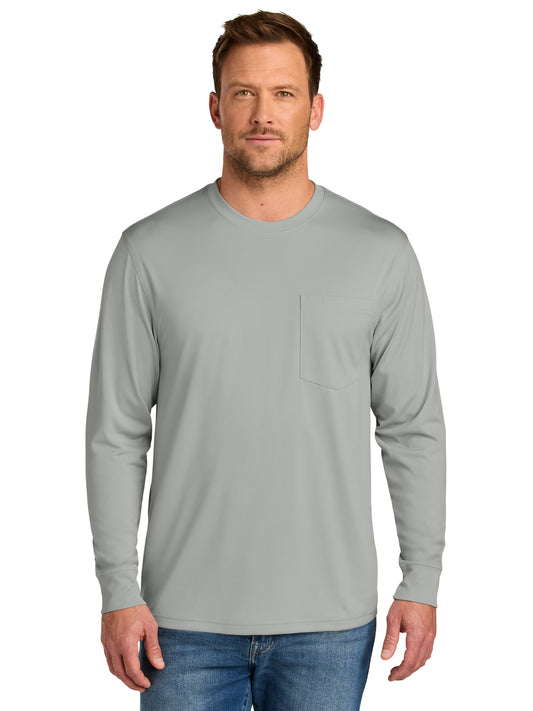 Men's Workwear Pro Long Sleeve Pocket T-Shirt - CS440LSP - Light Grey