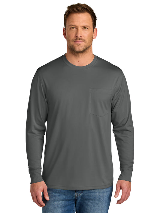 Men's Workwear Pro Long Sleeve Pocket T-Shirt - CS440LSP - Metal Grey