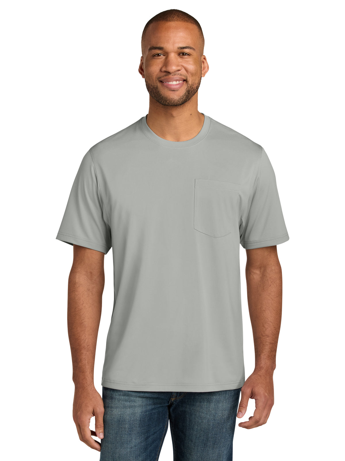 Men's Workwear Pro Short Sleeve Pocket T-Shirt - CS440P - Light Grey
