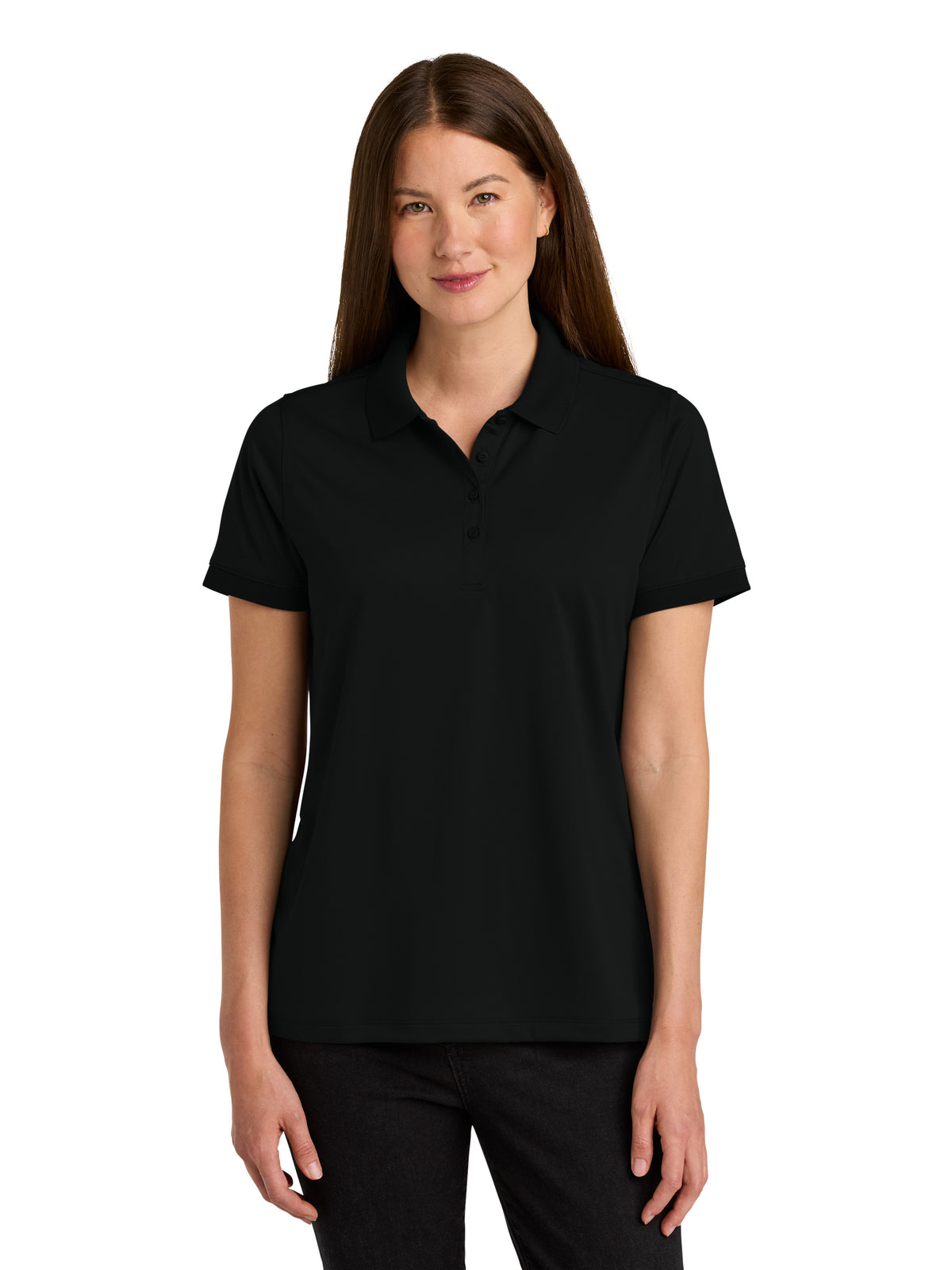 Women's Pocketless Workwear Pro Polo - CS451 - Black