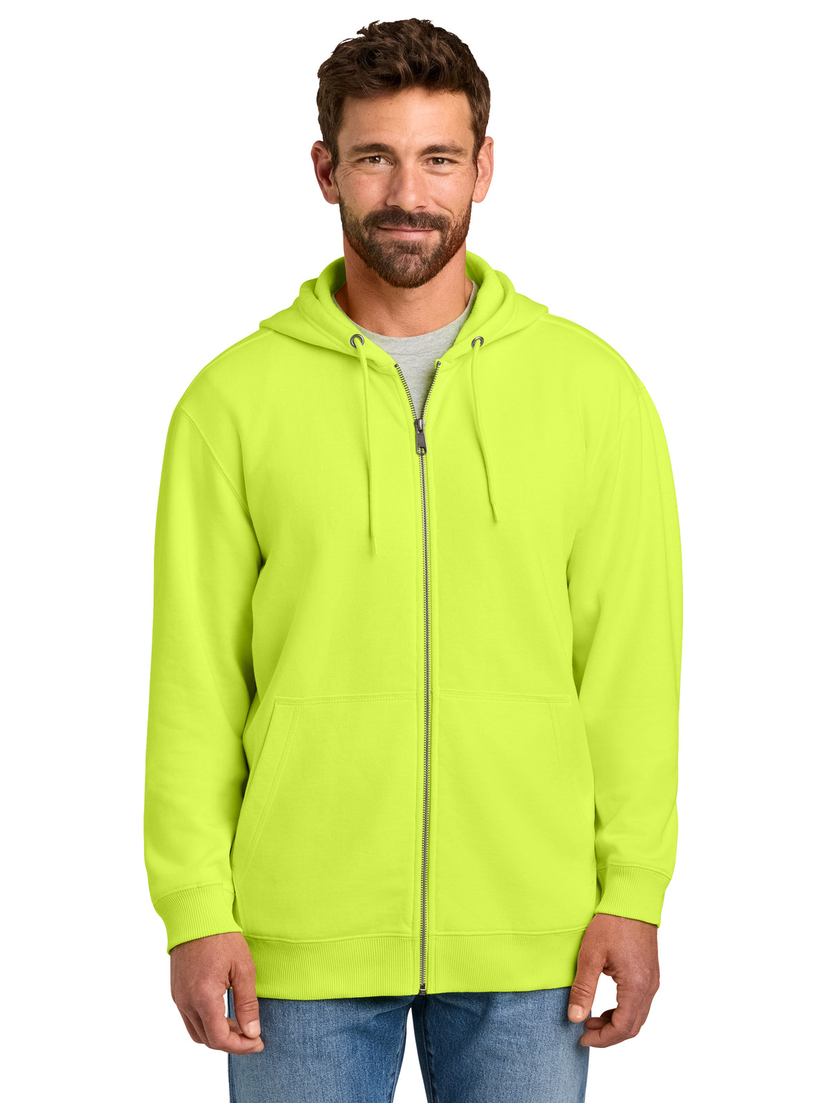Men's Tough Fleece Full-Zip Hoodie - CSF631 - Bright Yellow
