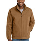 Men's Four-Pocket Washed Duck Cloth Flannel-Lined Work Jacket - CSJ40 - Duck Brown