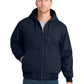 Men's Four-Pocket Washed Duck Cloth Insulated Hooded Work Jacket - CSJ41 - Navy
