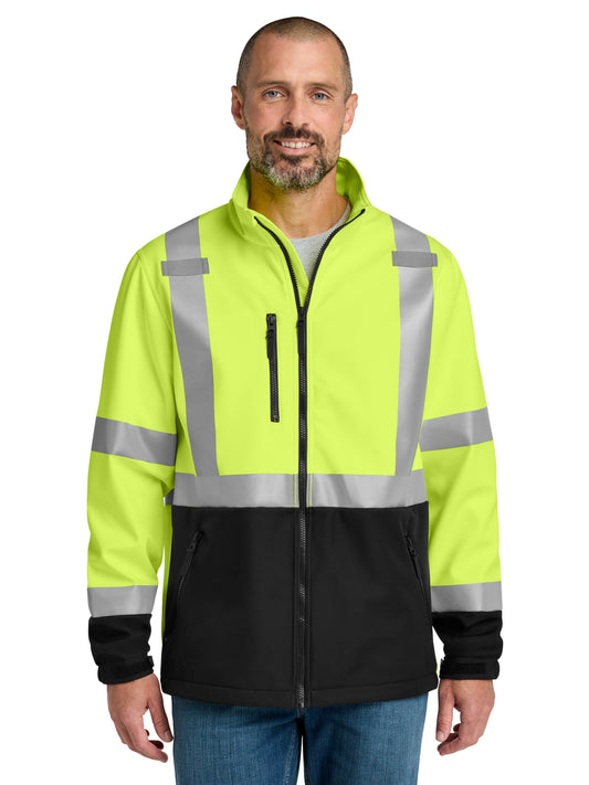Men’s ANSI 107 Class 3 Soft Shell Jacket - CSJ503 - Safety Yellow