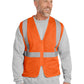 Men's ANSI 107 Class 2 Economy Mesh Zippered Vest - CSV101 - Safety Orange