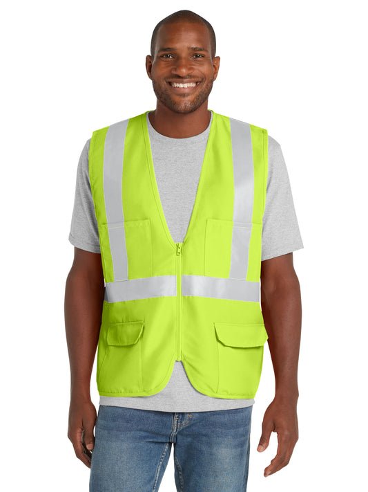 Men's ANSI 107 Class 2 Mesh Back Safety Vest - CSV405 - Safety Yellow