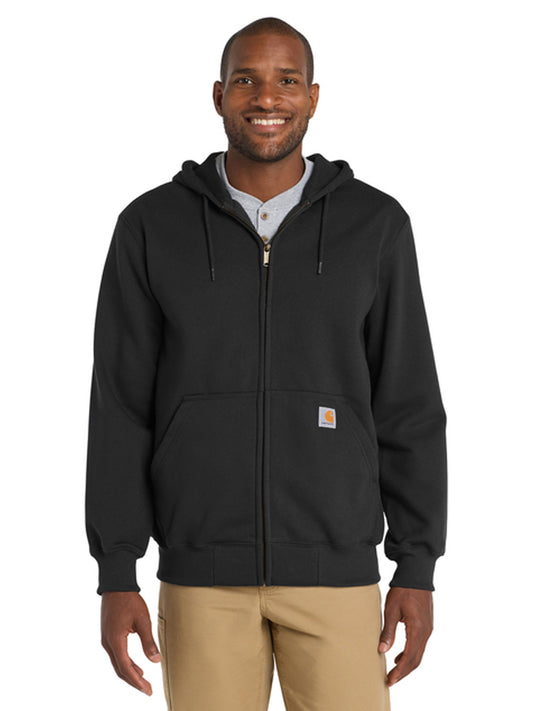 Men's 2-Pocket Zip-Front Hooded Sweatshirt - CT100614 - Black