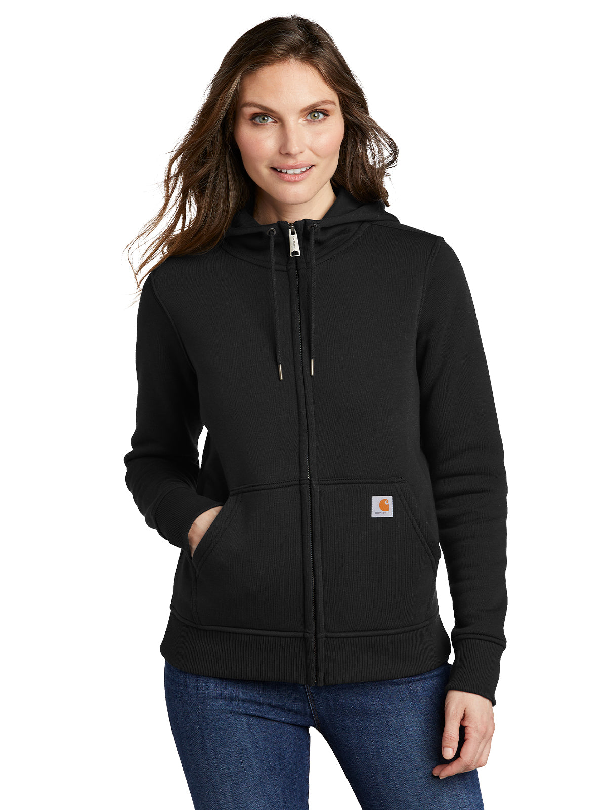 Women's Full-Zip Hoodie - CT102788 - Black