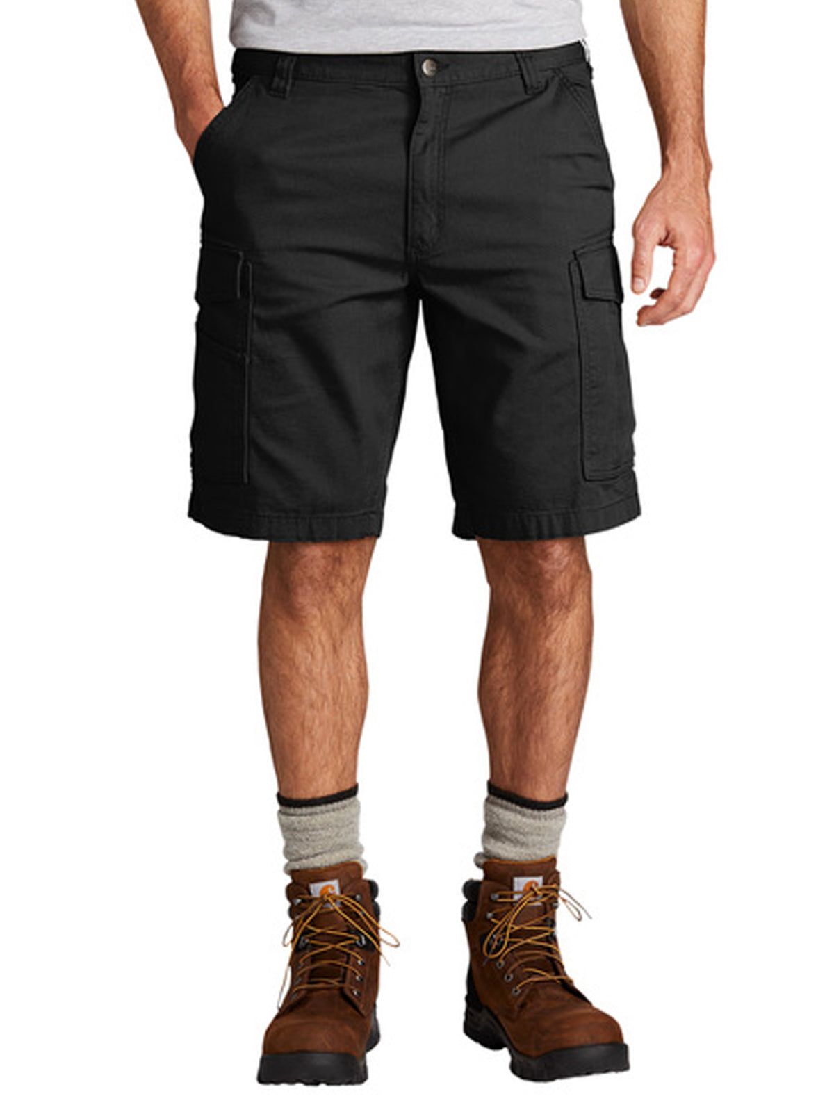 Men's 6-Pocket Rugged Flex Cargo Short - CT103542 - Black
