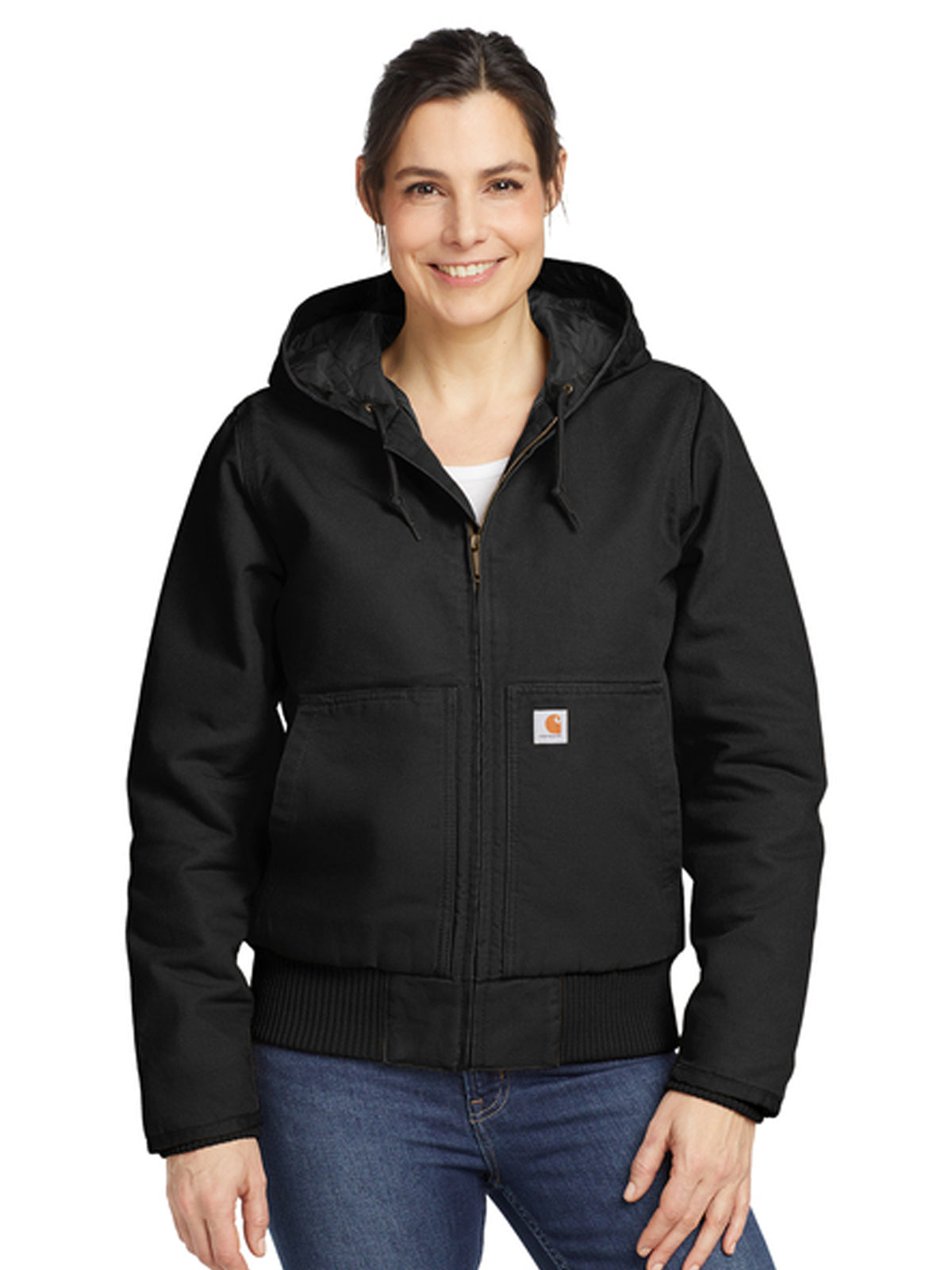 Women's 4-Pocket Washed Duck Jacket - CT104053 - Black