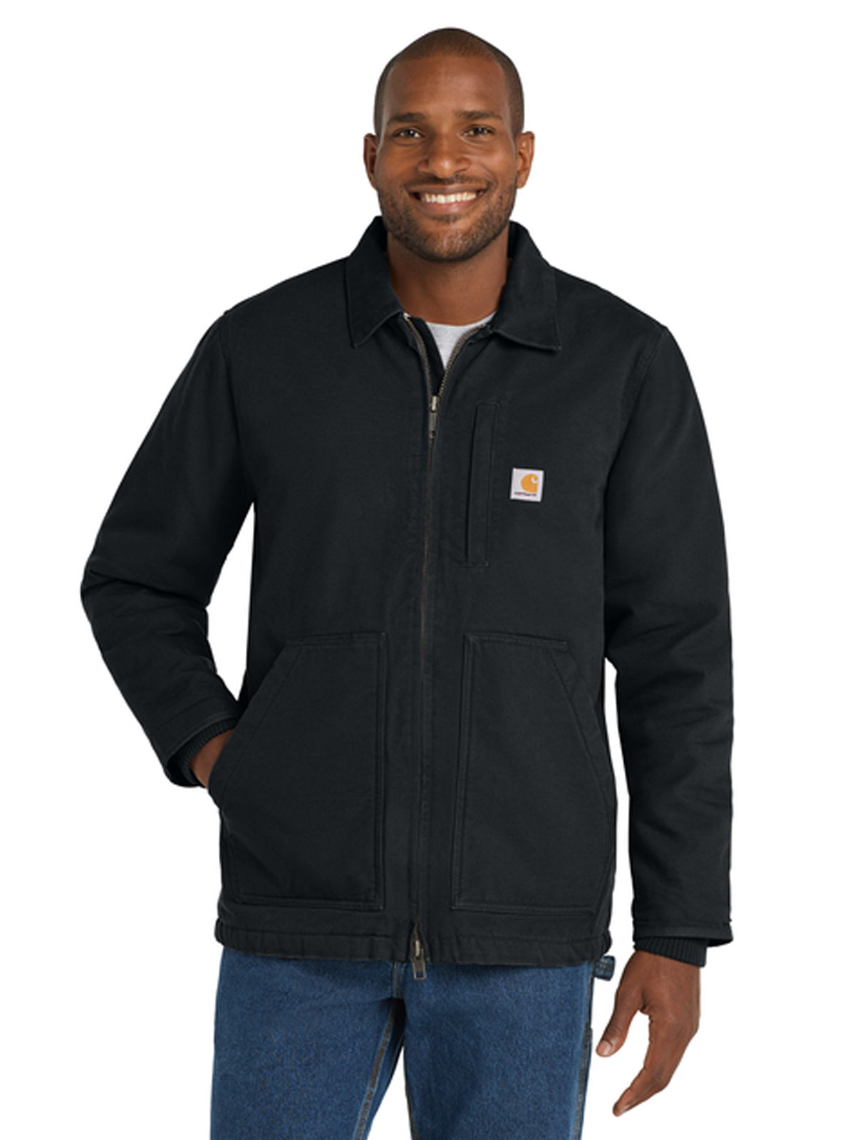 Men's Sherpa-Lined Five-Pocket Coat - CT104293 - Black