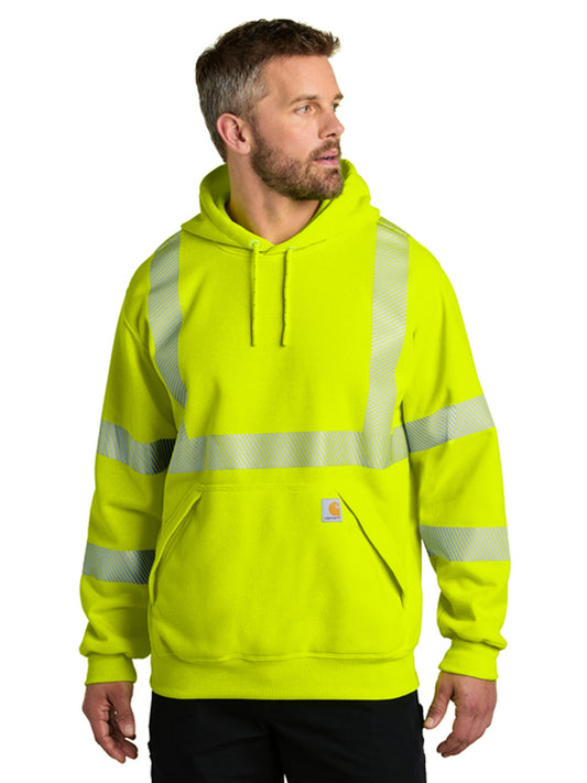 Men's ANSI 107 Class 3 Hooded Sweatshirt - CT104987 - Brite Lime