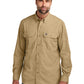 Men's Two-Pocket Solid Long Sleeve Shirt - CT105291 - Dark Khaki