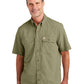 Men's Two-Pocket Solid Short Sleeve Shirt - CT105292 - Burnt Olive