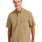 Men's Two-Pocket Solid Short Sleeve Shirt - CT105292 - Dark Khaki
