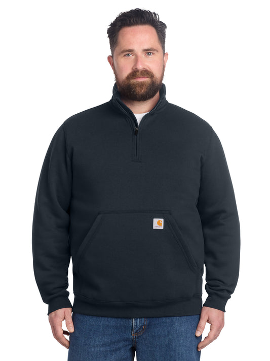Men's 1-Pocket 1/4-Zip Mock Neck Sweatshirt - CT105294 - New Navy
