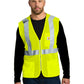 ANSI Class 2 Three-Pocket Mesh Zip-Front Vest - CT106171 - Brite Lime
