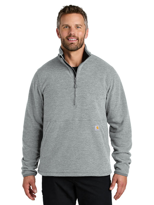 Men's 2-Pocket Half-Zip Fleece Sweatshirt - CT106417 - Heather Grey