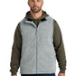 Men's 2-Pocket Textured Fleece Vest - CT106418 - Heather Grey