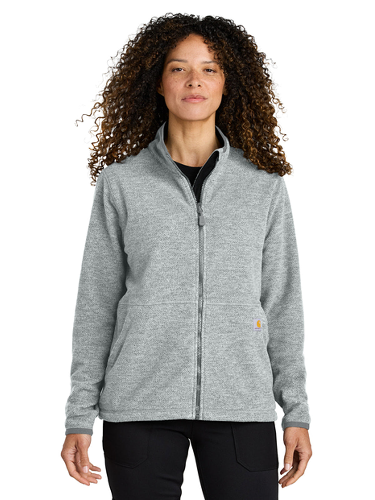 Women's 2-Pocket Full-Zip Jacket - CT106419 - Heather Grey