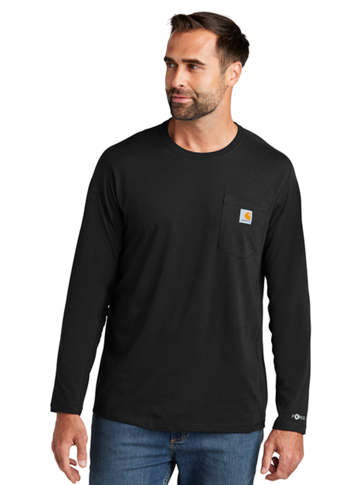 Men's 1-Pocket Long Sleeve T-Shirt - CT106656 - Black