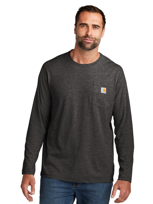 Men's 1-Pocket Long Sleeve T-Shirt - CT106656 - Carbon Heather