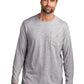 Men's 1-Pocket Long Sleeve T-Shirt - CT106656 - Heather Grey
