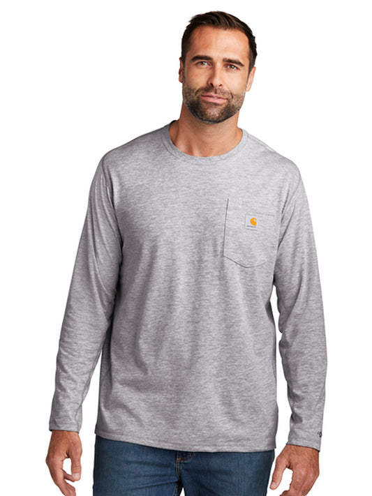 Men's 1-Pocket Long Sleeve T-Shirt - CT106656 - Heather Grey
