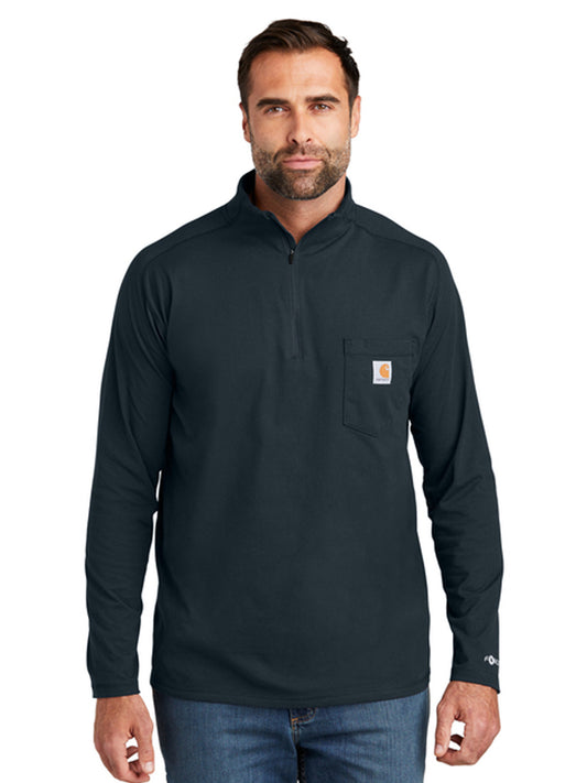 Men's 1-Pocket 1/4-Zip Long Sleeve T-Shirt - CT106660 - Navy