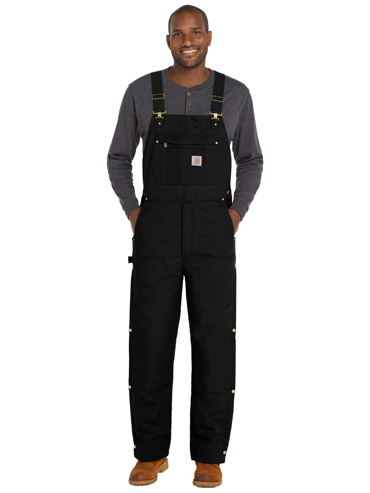 Men's 6-Pocket Insulated Overalls - CT106672 - Black