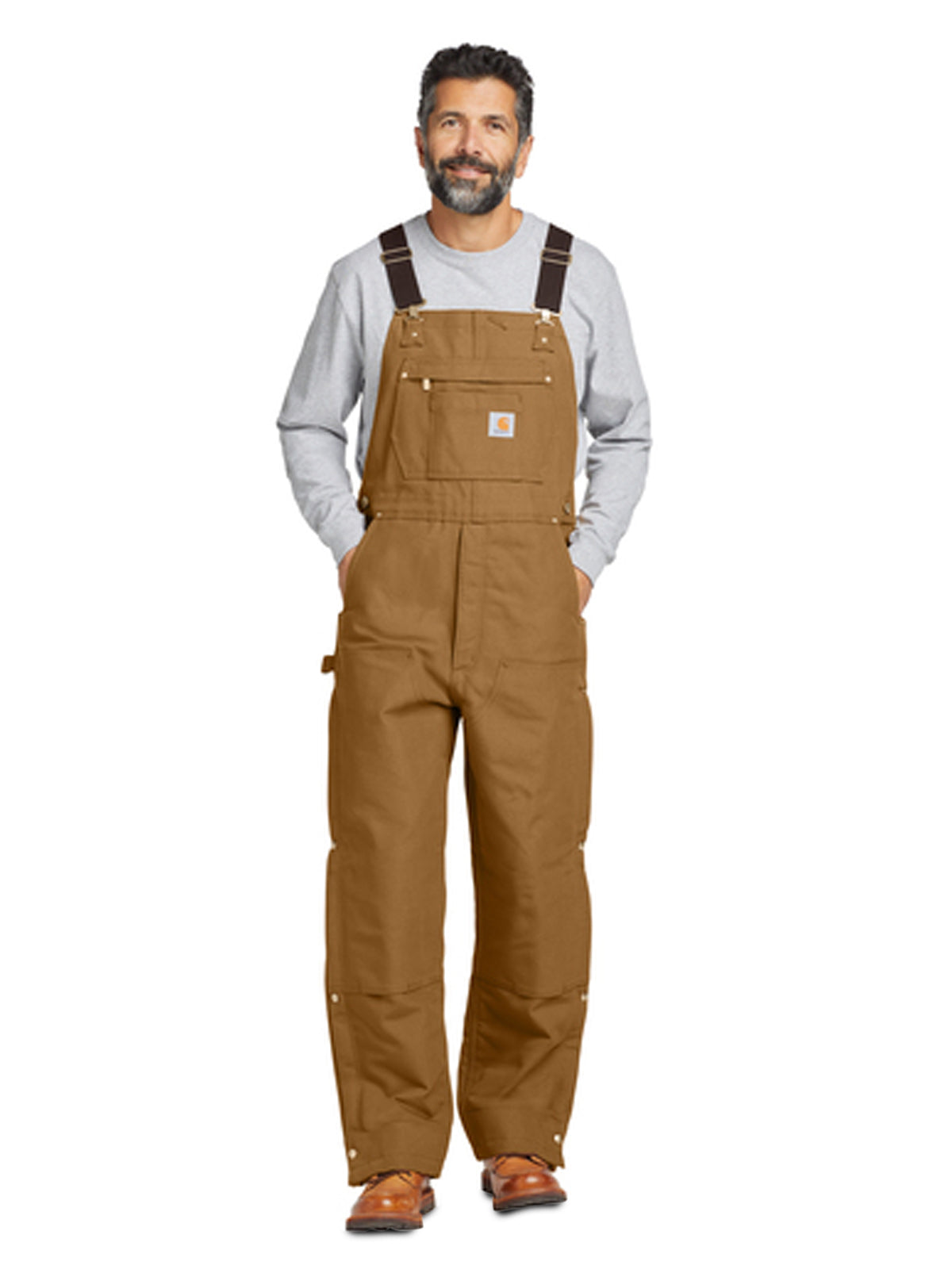 Men's 6-Pocket Insulated Overalls - CT106672 - Carhartt Brown