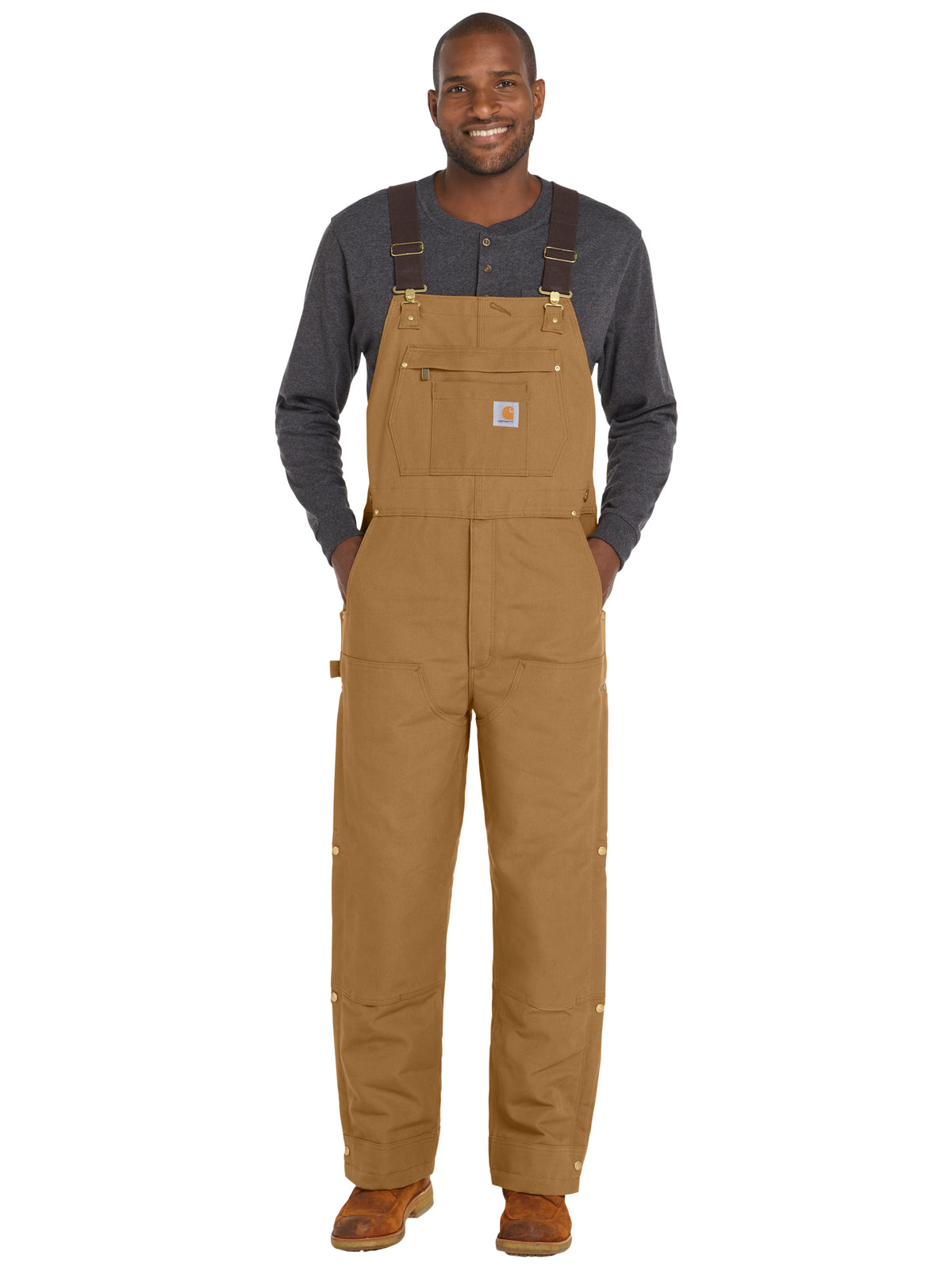 Men's 6-Pocket Insulated Overalls - CT106672 - Carhartt Brown