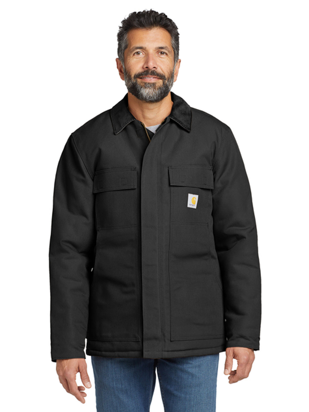 Men's Duck Six-Pocket Traditional Coat - CT106674 - Black