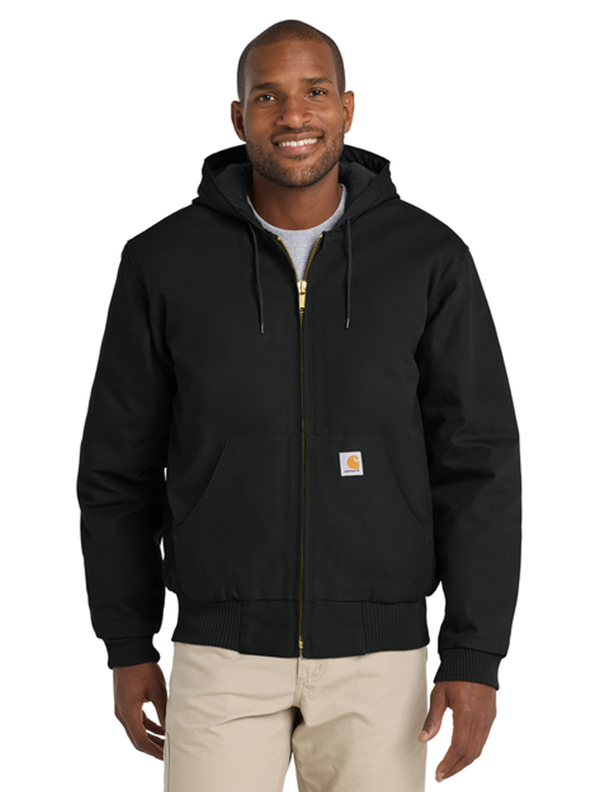 Men's 4-Pocket Quilted-Flannel-Line Jacket - CT106677 - Black