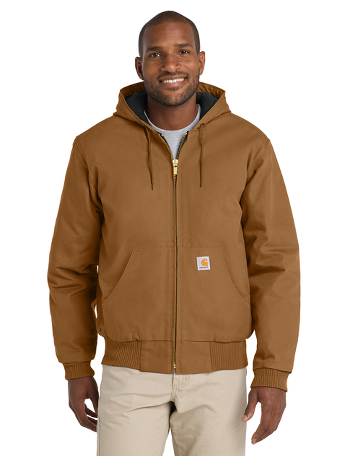 Men's 4-Pocket Quilted-Flannel-Line Jacket - CT106677 - Carhartt Brown