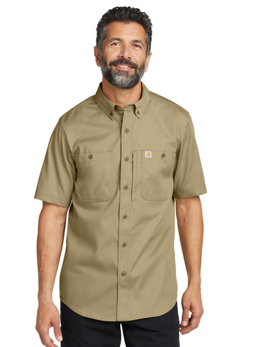 Men's 3-Pocket Button Front Short Sleeve Shirt - CT106688 - Dark Khaki