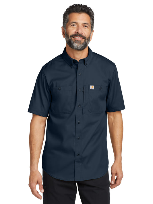Men's 3-Pocket Button Front Short Sleeve Shirt - CT106688 - Navy