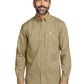 Men's 3-Pocket Button Front Long Sleeve Shirt - CT106689 - Dark Khaki