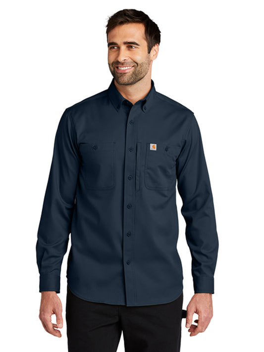 Men's 3-Pocket Button Front Long Sleeve Shirt - CT106689 - Navy